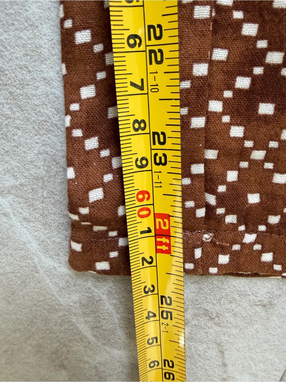 Hurley Women's Chocolate Patterned Wide-Leg Pants 100% Cotton Large - Picture 9 of 10